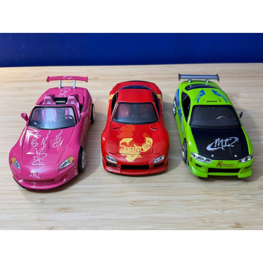 Fast & Furious Jada 1:24 Diecast Lot Honda S2000 Mitsubishi Eclipse Mazda RX-7 - Picture 2 of 7